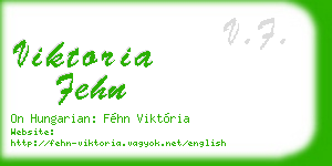 viktoria fehn business card